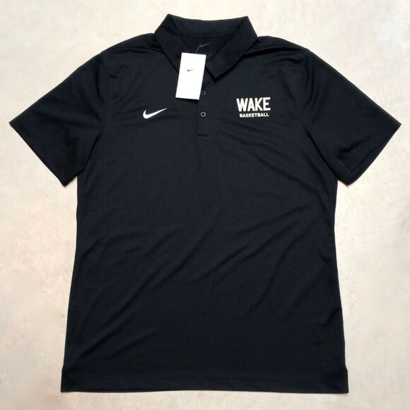 Nike Other - NWT Nike Wake Forest Demon Deacons Basketball Dri-Fit Polo Shirt Men's LARGE
